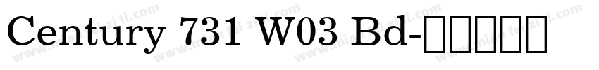 Century 731 W03 Bd字体转换